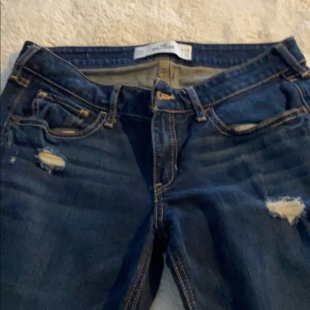 Dark blue jeans